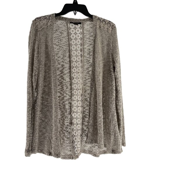 Style & Co. Small Cardigan Sweater Open Front Long Sleeve Lace Panel NWT - Picture 1 of 4
